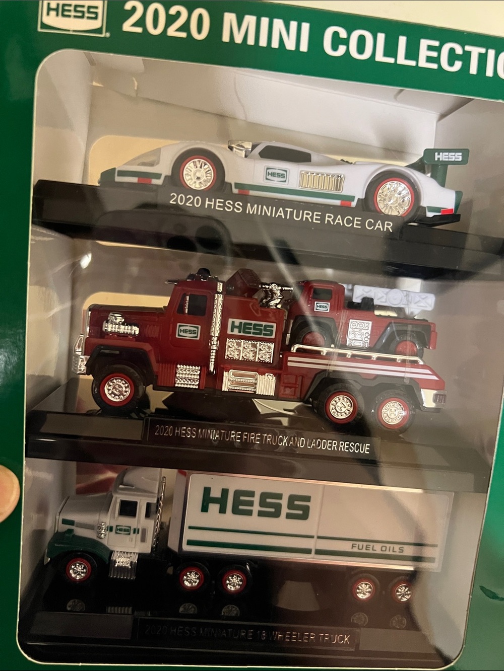 HESS 2020 Mini Collection - Red, White & Green Toy Vehicle Set